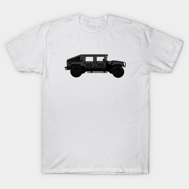 Military Humvee T-Shirt by kindacoolbutnotreally